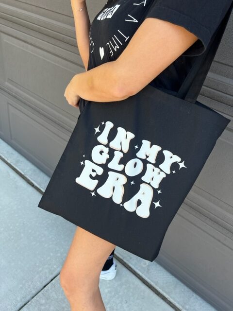 IN MY GLOW ERA Tote Bag – Black